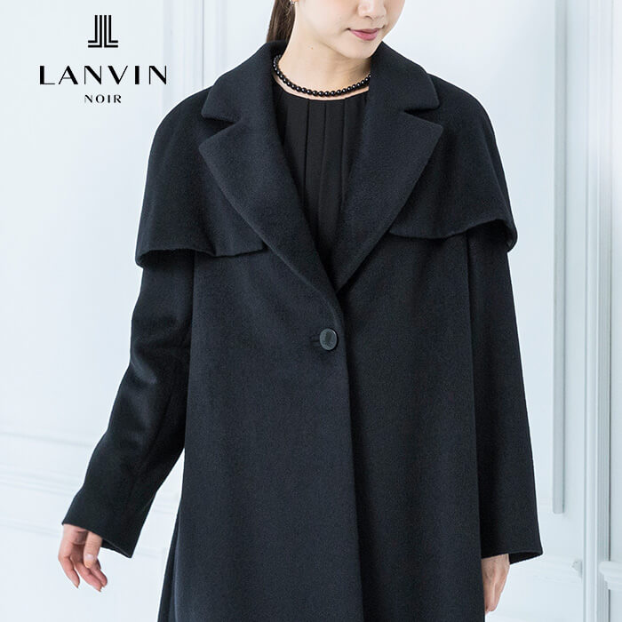 ビッグカラーのテーラードコート 9号・ブラック｜東京ソワール