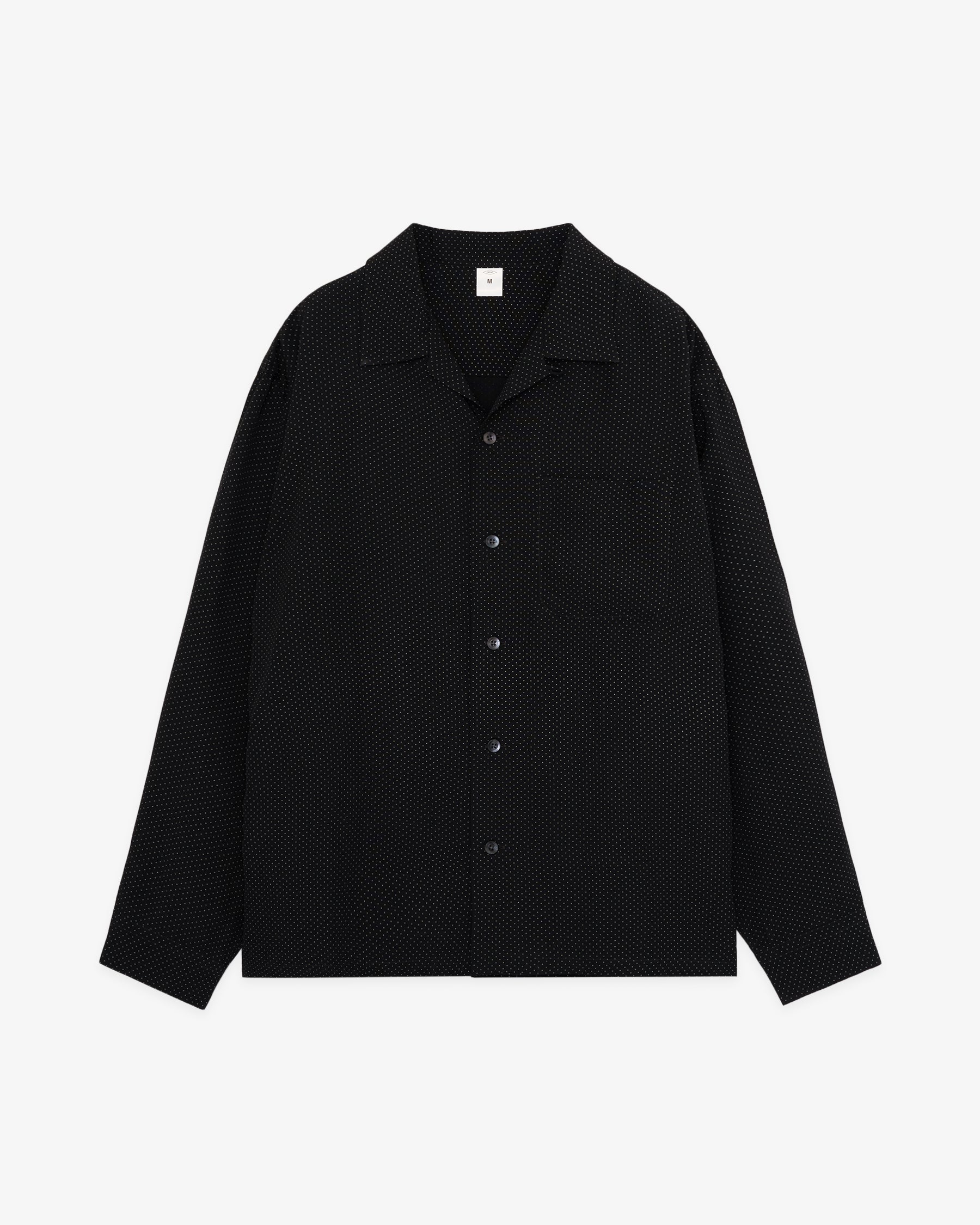 Classic Dot Open Collar Shirt / Black – FRONT 11201