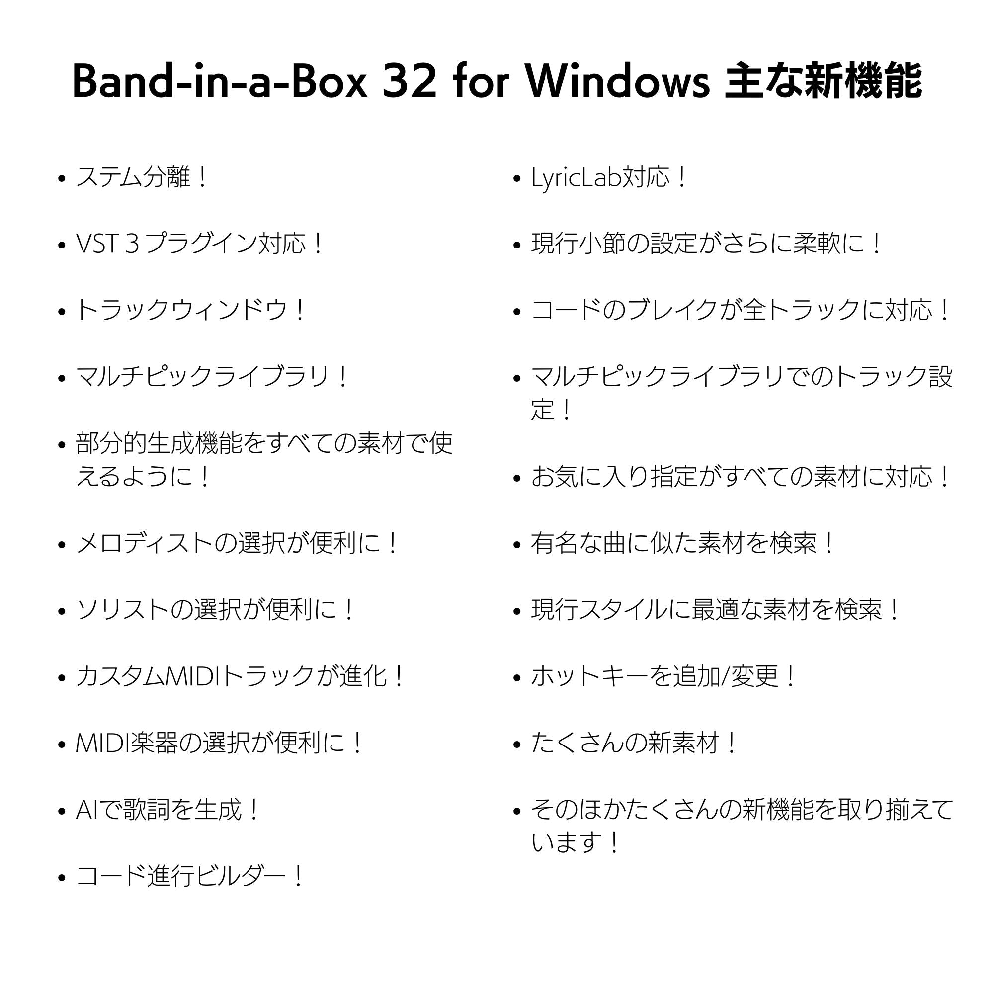Band-in-a-Box 32 for Win EverythingPAK – フロンティアファクトリー
