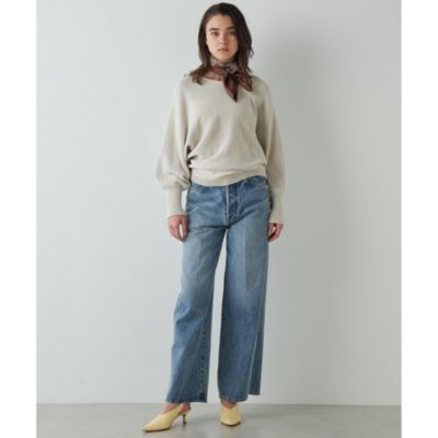 Whim Gazette(ウィム ガゼット)のセンタープレスワイドデニム通販