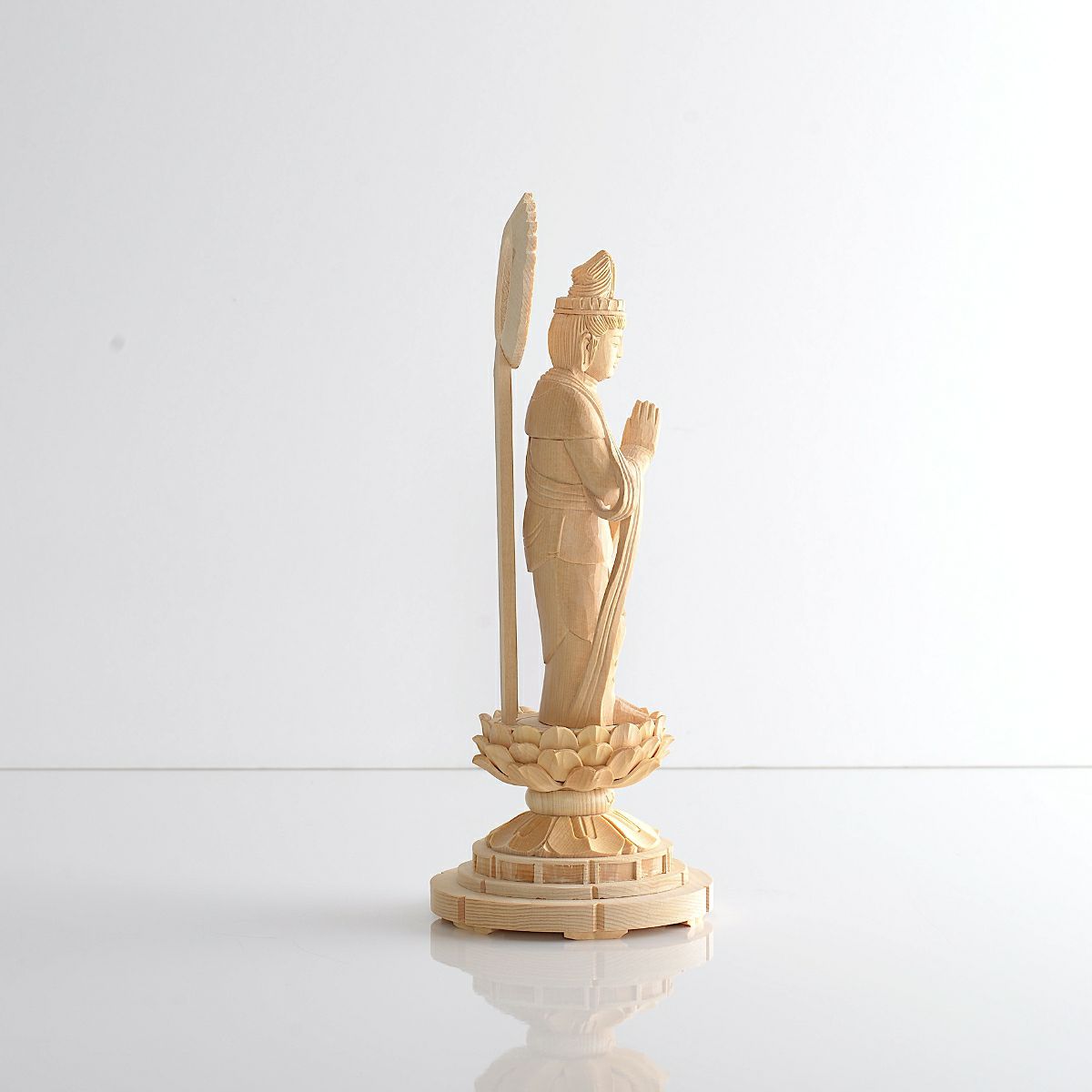 アウトレット品】観音菩薩像・勢至菩薩像 白木 4.0寸 | 仏壇・位牌通販