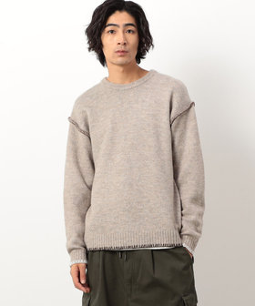 ブランケットステッチプルオーバー（55-41KI33-204）｜パープル