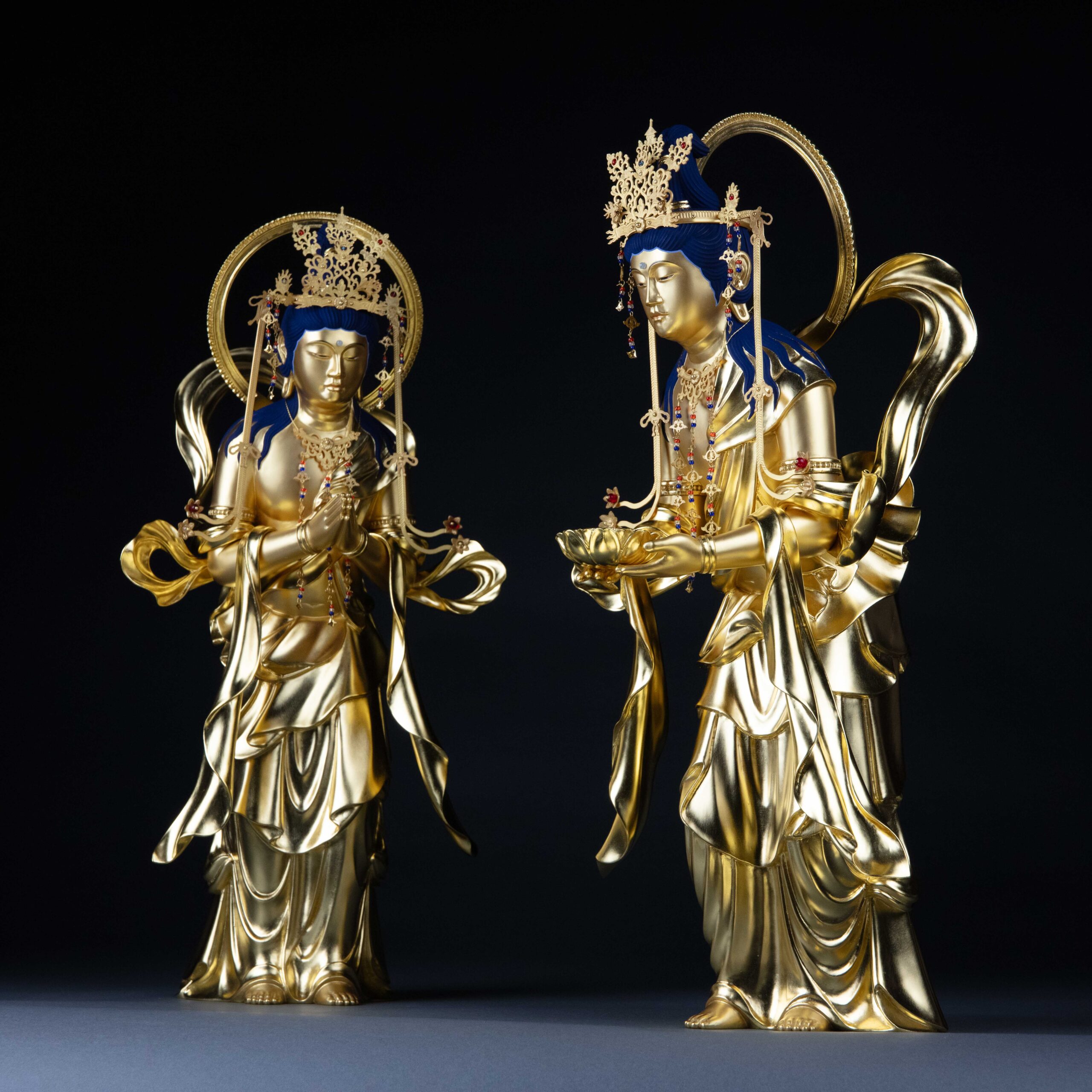 観音・勢至菩薩像完成です。 | 京都の仏師 宮本我休（GAKYU ガキュウ）