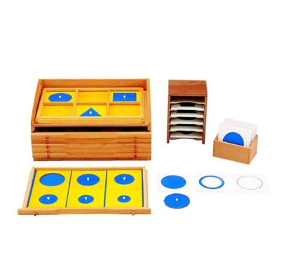 モンテッソーリ教具【Neinhuis】感覚教具 円形四角三角板