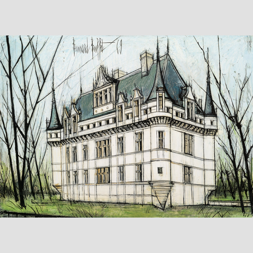 BERNARD BUFFET - Château d'Azay-le-Rideau, 1969 - Galerie de Souzy