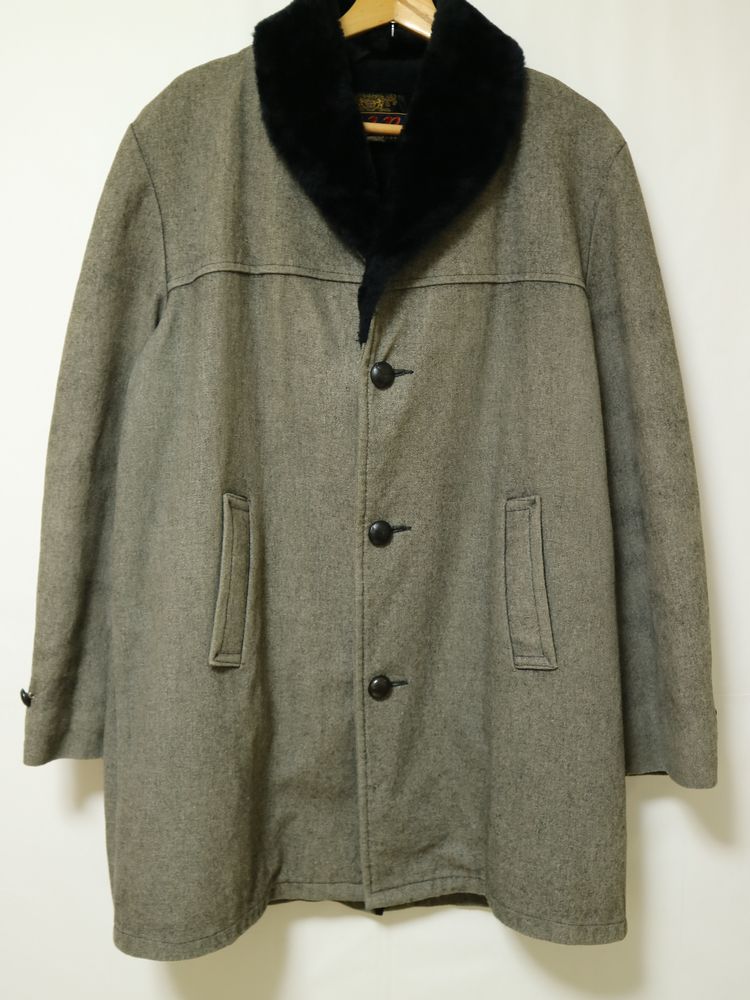 良品! 50s 60s ビンテージ ギャング コート コットン ウール ショール