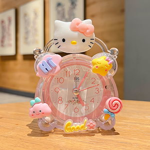 Qoo10] ハローキティ目覚まし時計水平ベッドサイド