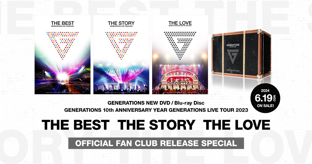 GENERATIONS NEW DVD/Blu-ray Disc GENERATIONS 10th ANNIVERSARY YEAR