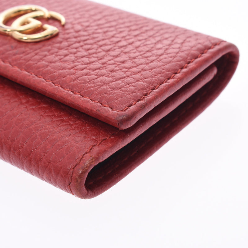 グッチGGマーモント 6連キーケース 赤 ゴールド金具 ユニセックス キー