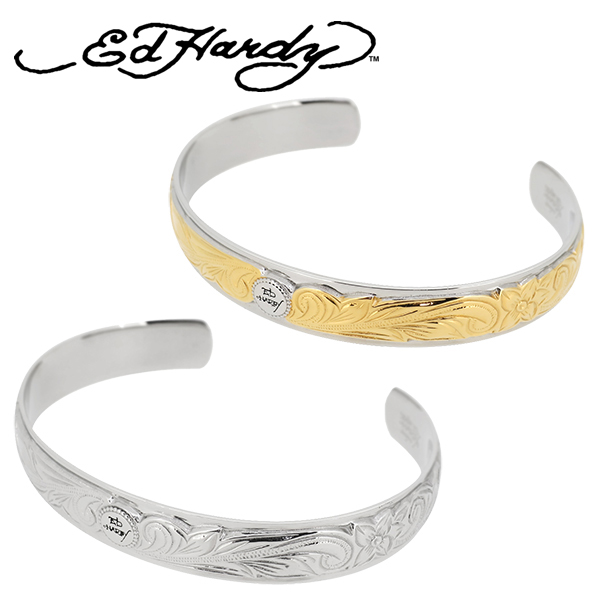 Ed Hardy エドハーディー サージカルステンレス ハワイアン バングル