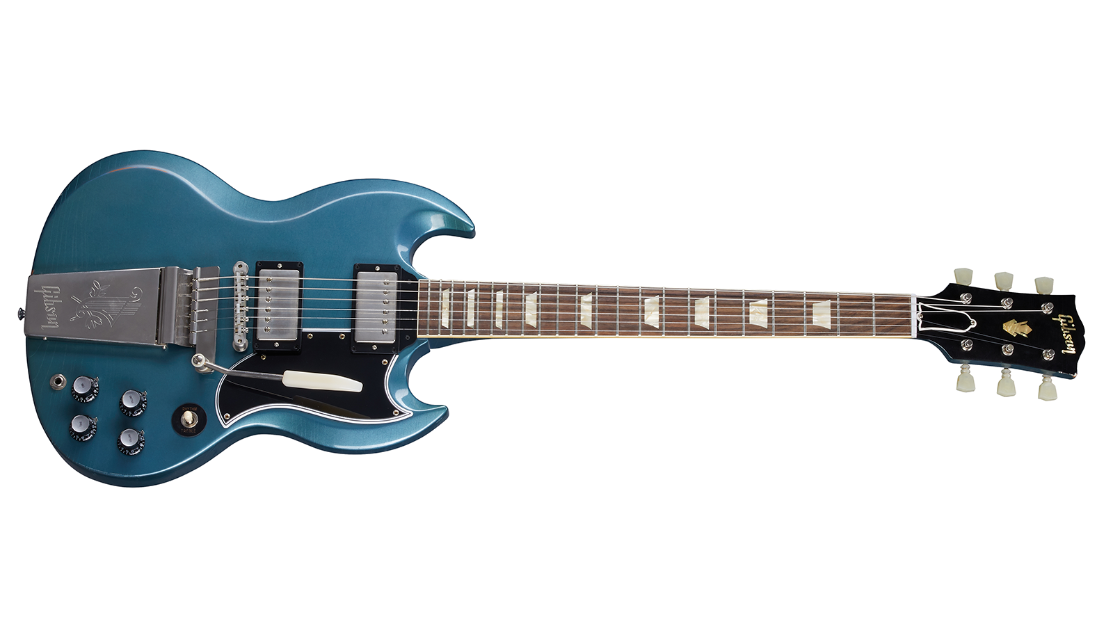 1964 SG Standard With Maestro Vibrola Pelham Blue Light Aged