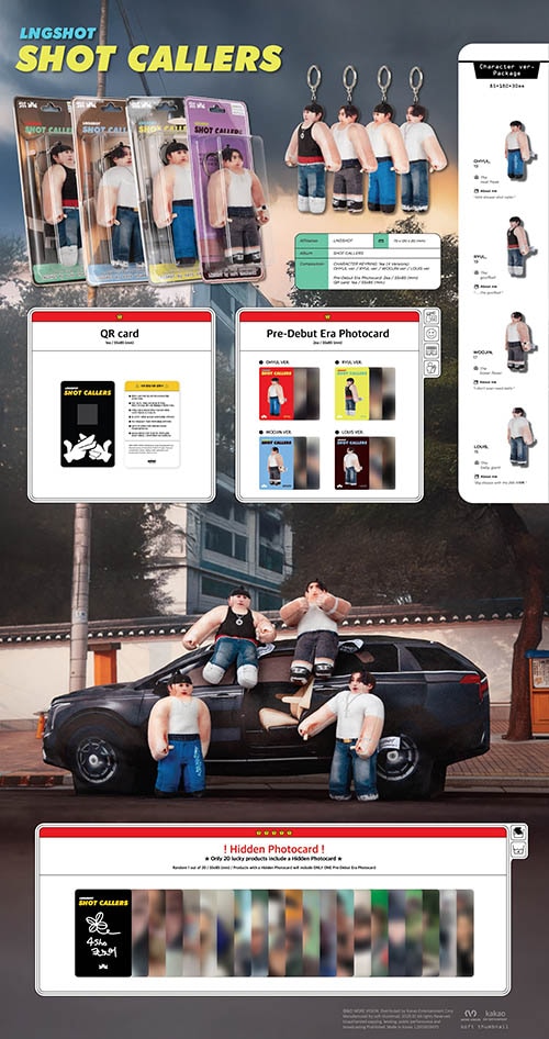 韓国音楽 LNGSHOT (ロングショット) 1st EP「SHOT CALLERS」Character