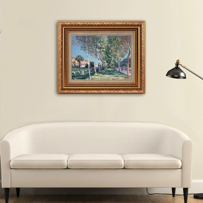 モレ・シュル・ロワンのポプラ並木 【8号】 アルフレッド・シスレー