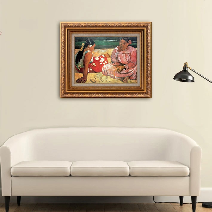 タヒチの女（浜辺にて） 【10号】 ポール・ゴーギャン 【 額縁が選べる