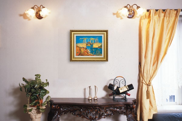 カミーユ・ピサロ 「雪に映える朝陽」 10号 立体複製名画 【5