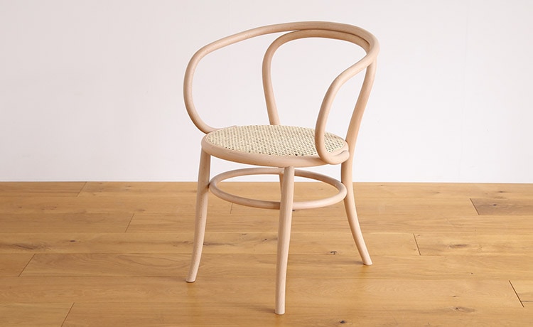 M-RS ダイニングチェア アームチェア/肘あり ラタン 曲木 ブナ材 BENT