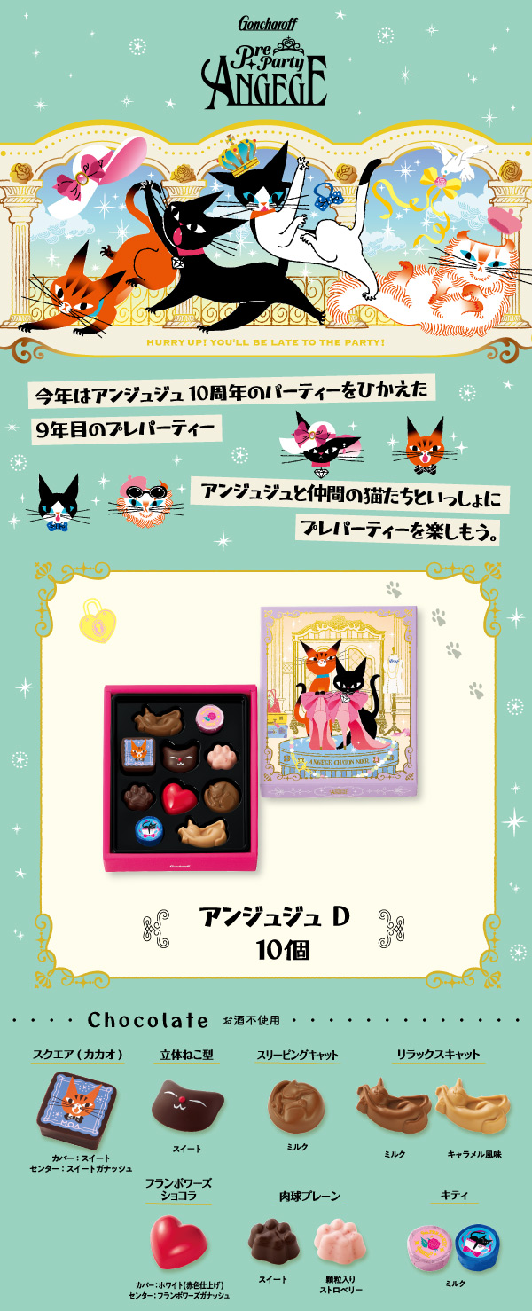 504 アンジュジュ D 10個 ゴンチャロフ アンジュジュ チョコレート