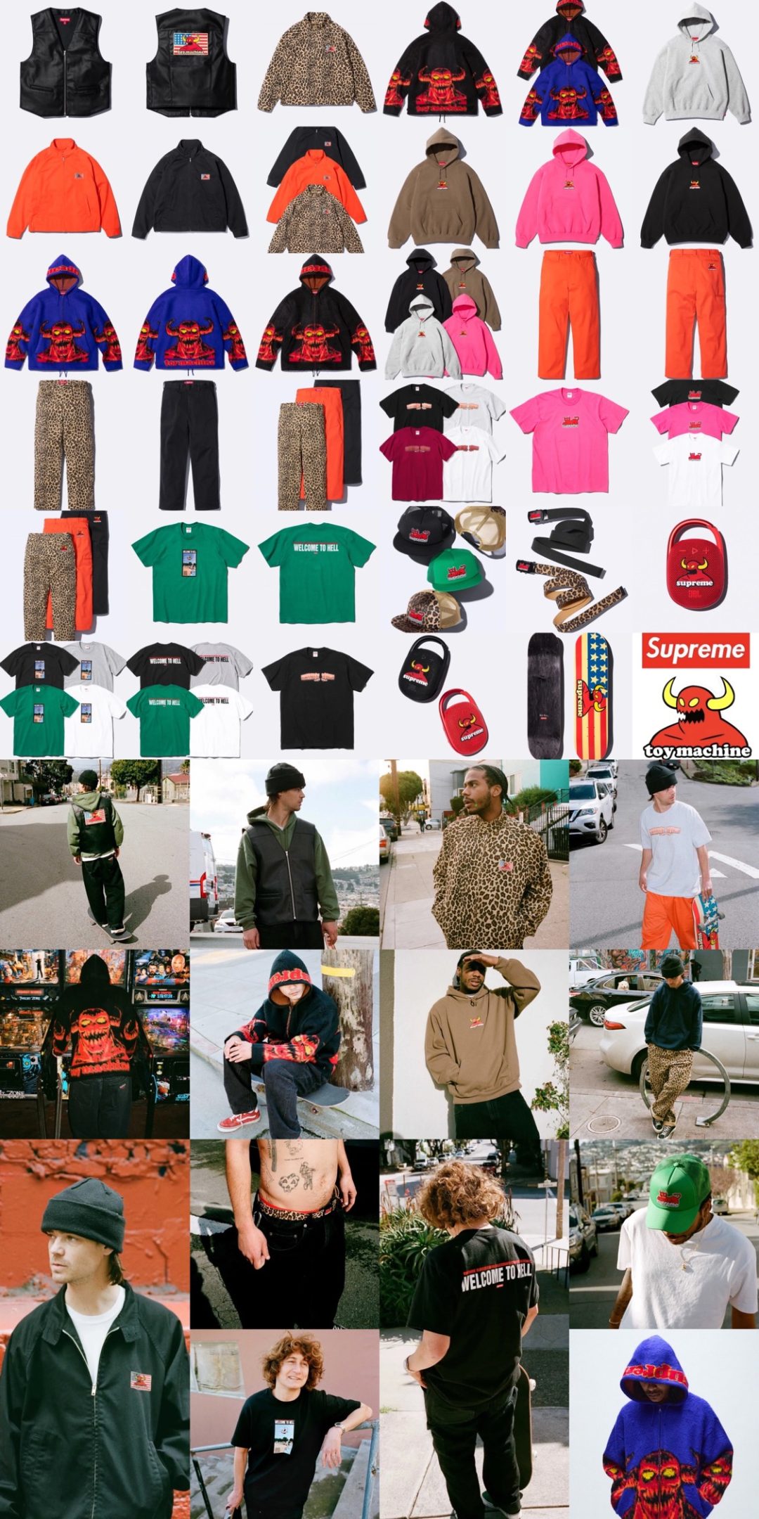 Supreme × Toy Machine 24SS コラボアイテムが3月9日 Week4に発売予定