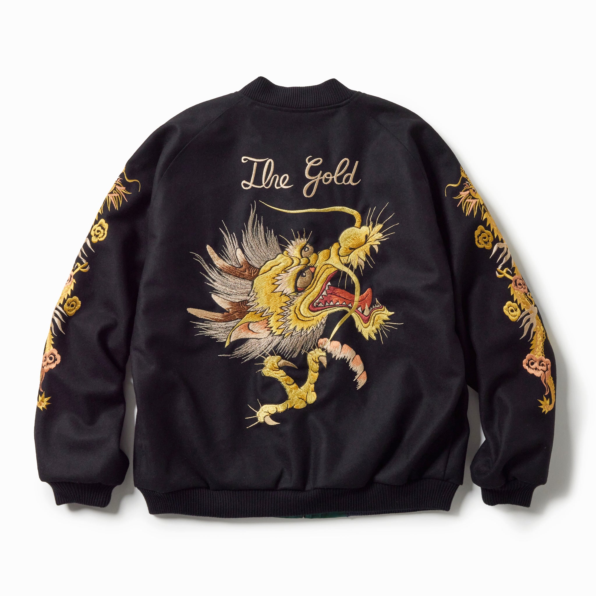 GL15725 / WOOL MELTON×ACETATE SOUVENIR JACKET 