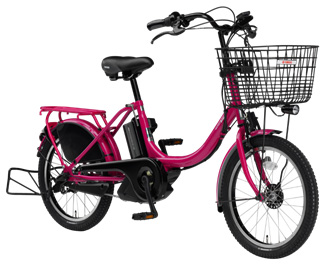 大容量フロントバスケット採用で、さらに便利になった幼児2人同乗可能