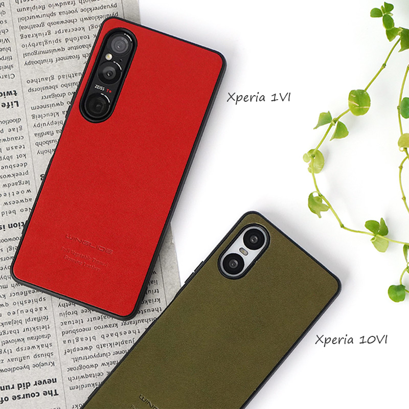 栃木レザー】Xperia1VI / Xperia10VI ケース 背面 本革 シェル