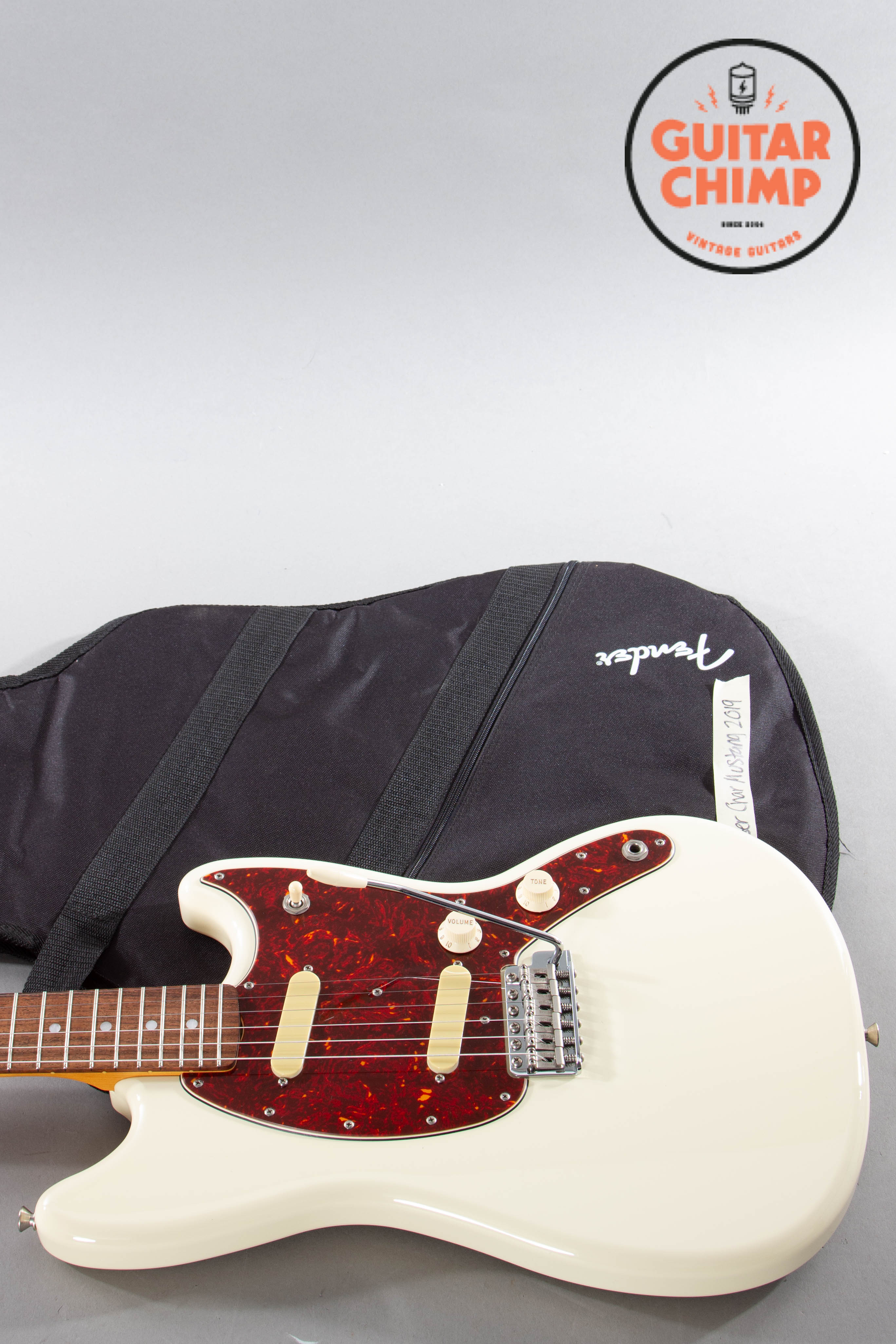 2019 Fender Japan MIJ Char Signature Mustang – Olympic White