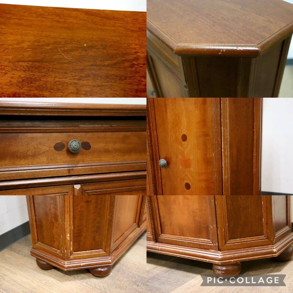 GMHH32○イタリア製 西洋 アンティーク コンソール キャビネット