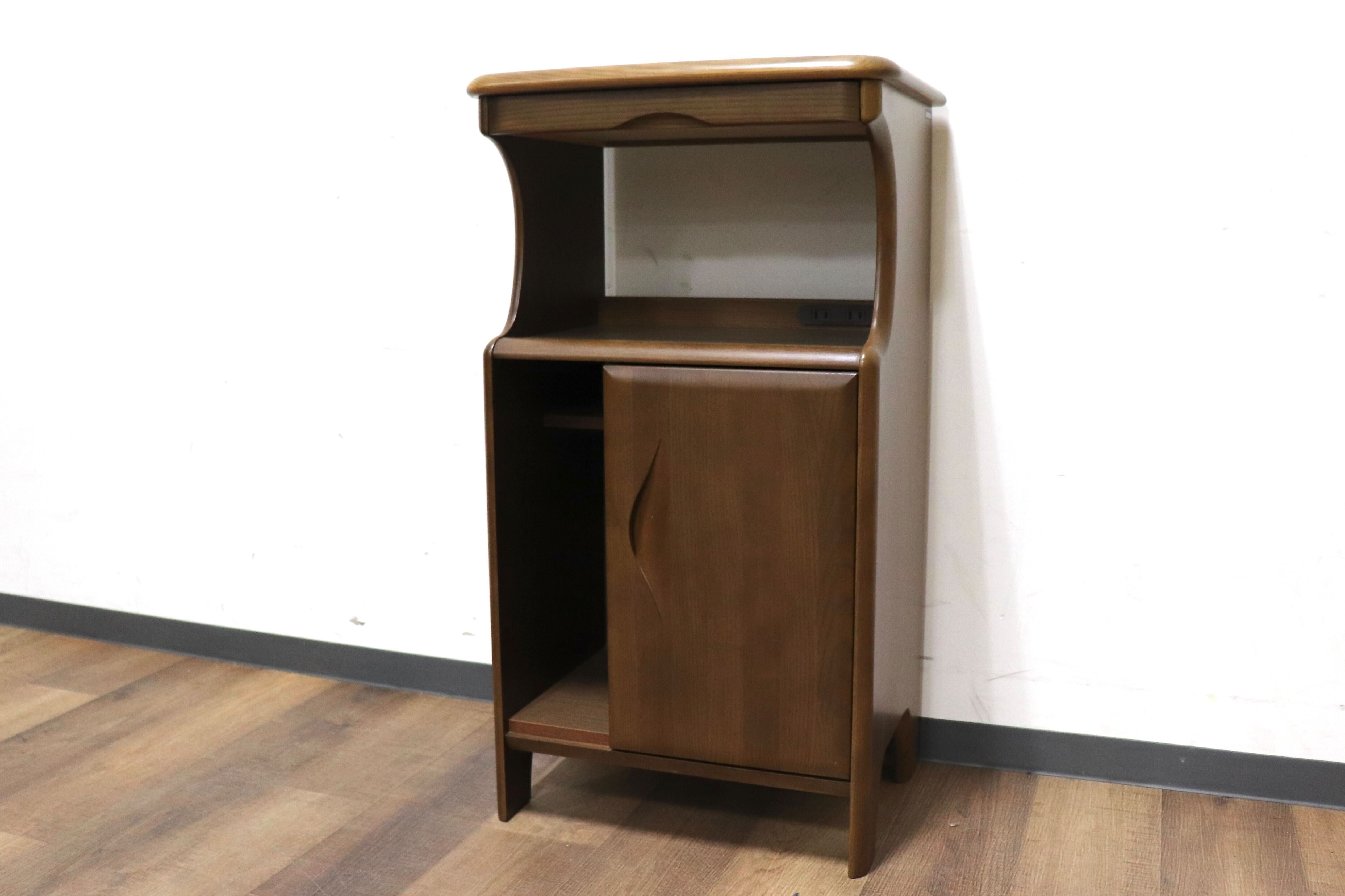 じゅりッツェルオールドカリモク 電話台 FAX台 キャビネット 昭和