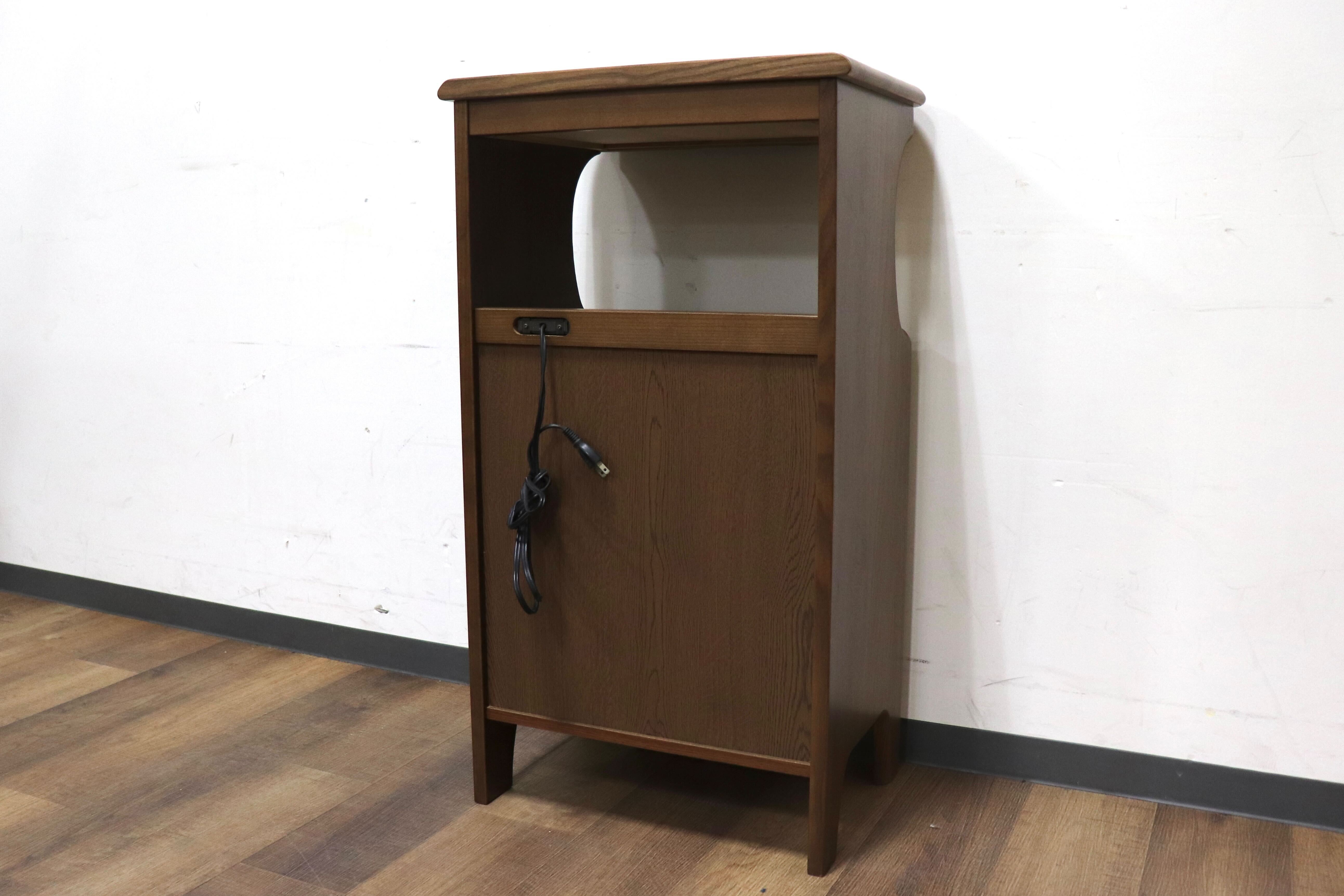 カリモク家具 電話台 木製座卓 小棚付き カリモク家具 台 木製座卓