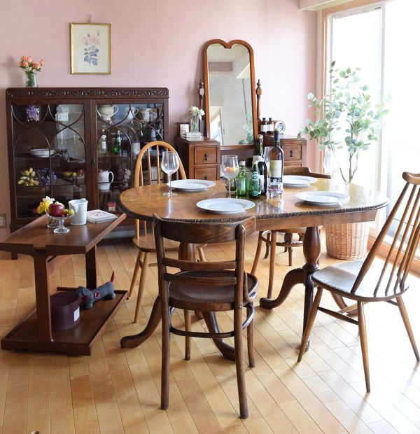 お取り置きとなりました 英国アンティーク ゴブラン織 椅子 テーブル