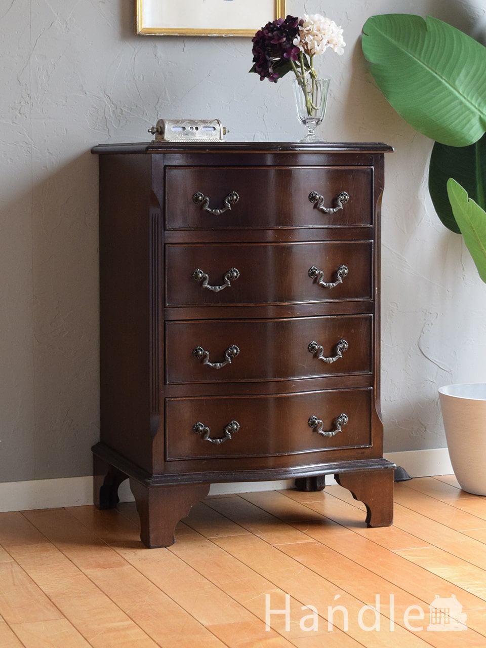 DIK142 英国アンティーク ヴィクトリアンキャビネット マホガニー材 猫