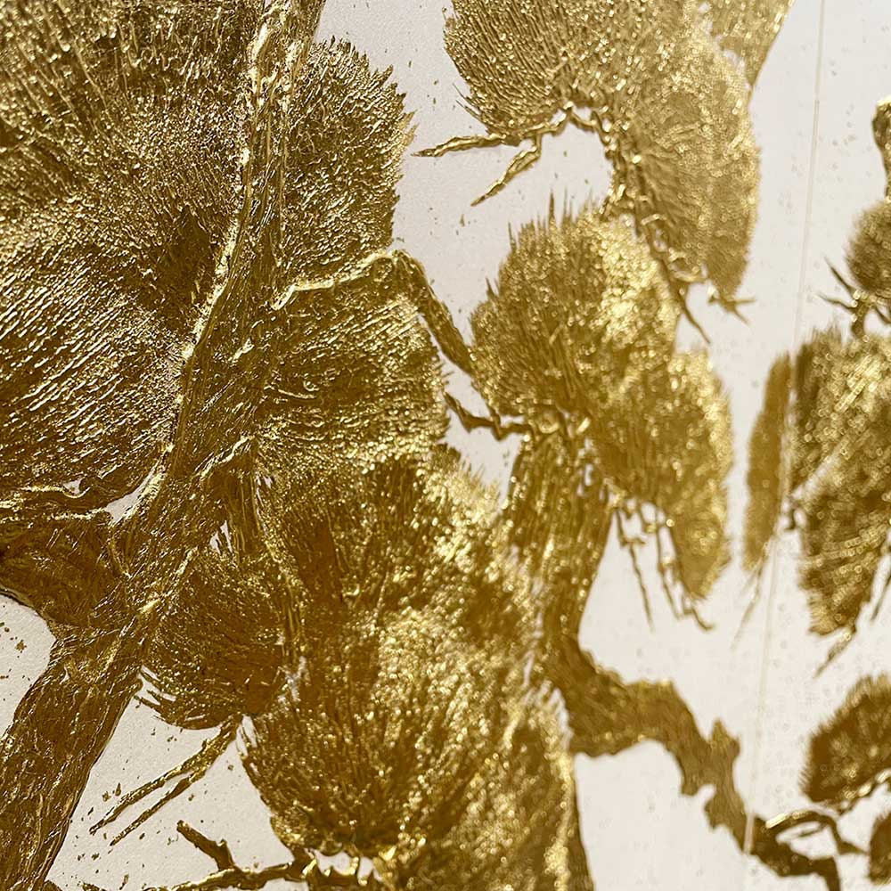 箔一 hakuichi 金箔 金沢箔 金沢 工芸品 利休屏風 寿松(白)