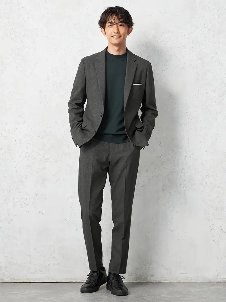 M．グレー 【TOKYO RUN】 セットアップ パンツ ノータック ストレッチ