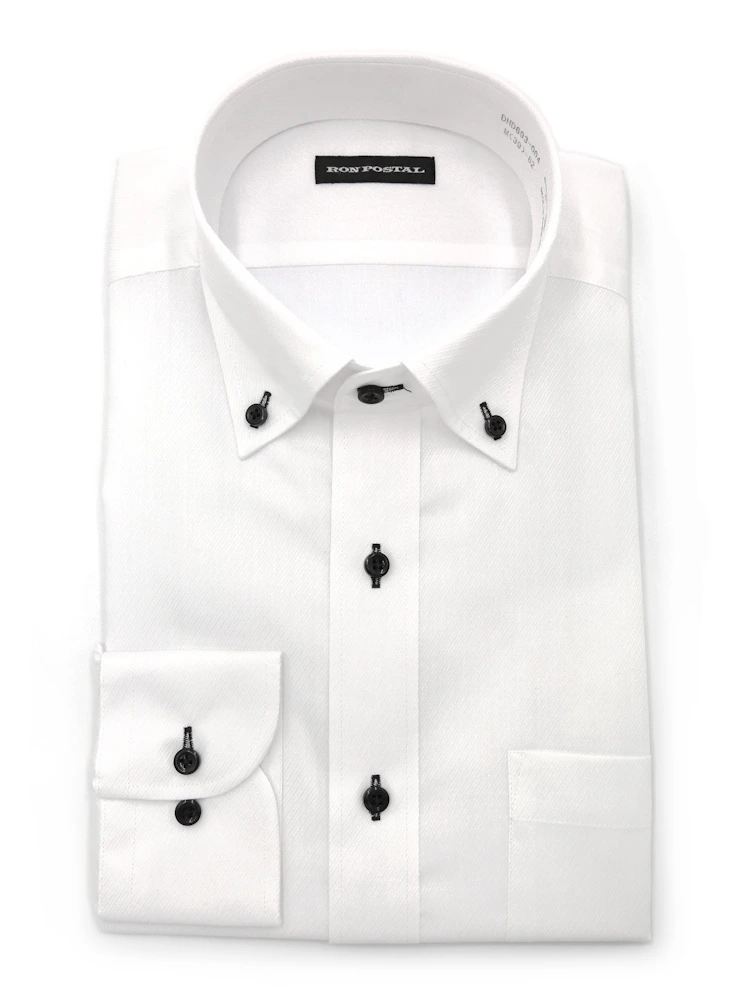 オフホワイト 【形態安定】長袖 ワイシャツ ボタンダウン イージーケア