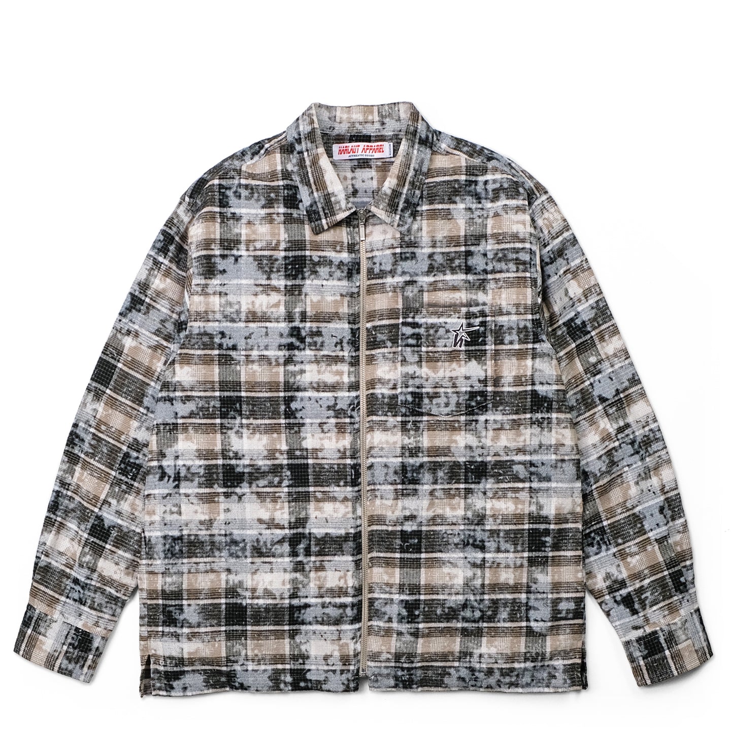 ACID ZIP SHIRT - DUST BEIGE – Harlaut Apparel