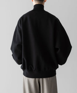 ssstein / シュタイン】OVERSIZED DOUBLE KNIT ZIP JACKET - BLACK