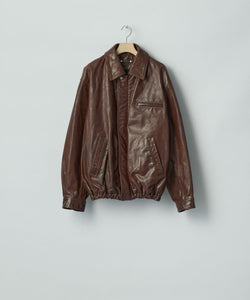 ssstein / シュタイン】COW LEATHER VINTAGE ZIP JACKET - BROWN