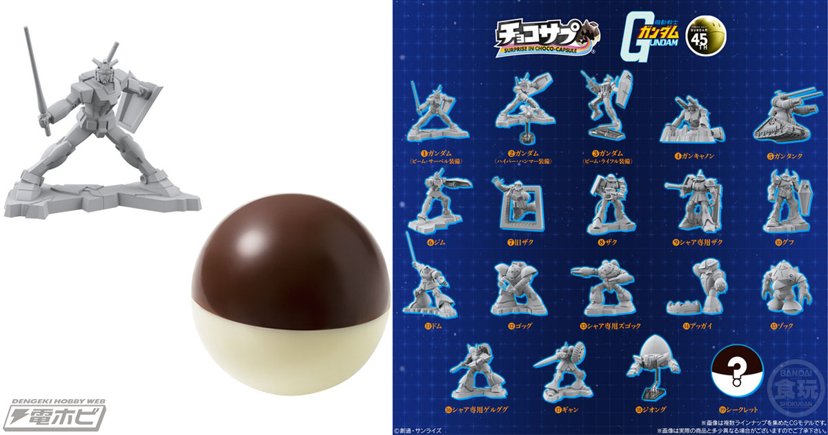 機動戦士ガンダム』が「チョコサプ」シリーズに登場！ガンダム、ガン