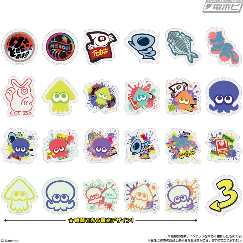 スプラトゥーン3』キャラクターたちが描かれたアクリル製マグネットが