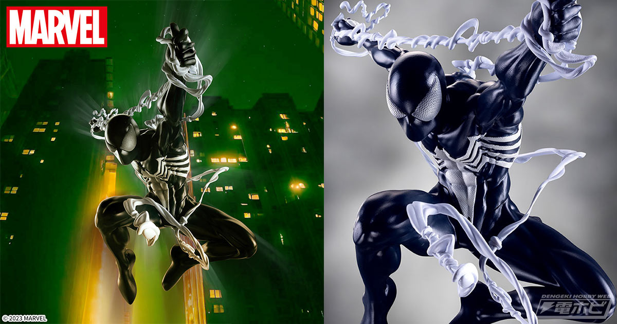 黒スーツを身に纏った「スパイダーマン」が迫力のスイングポーズでセガ