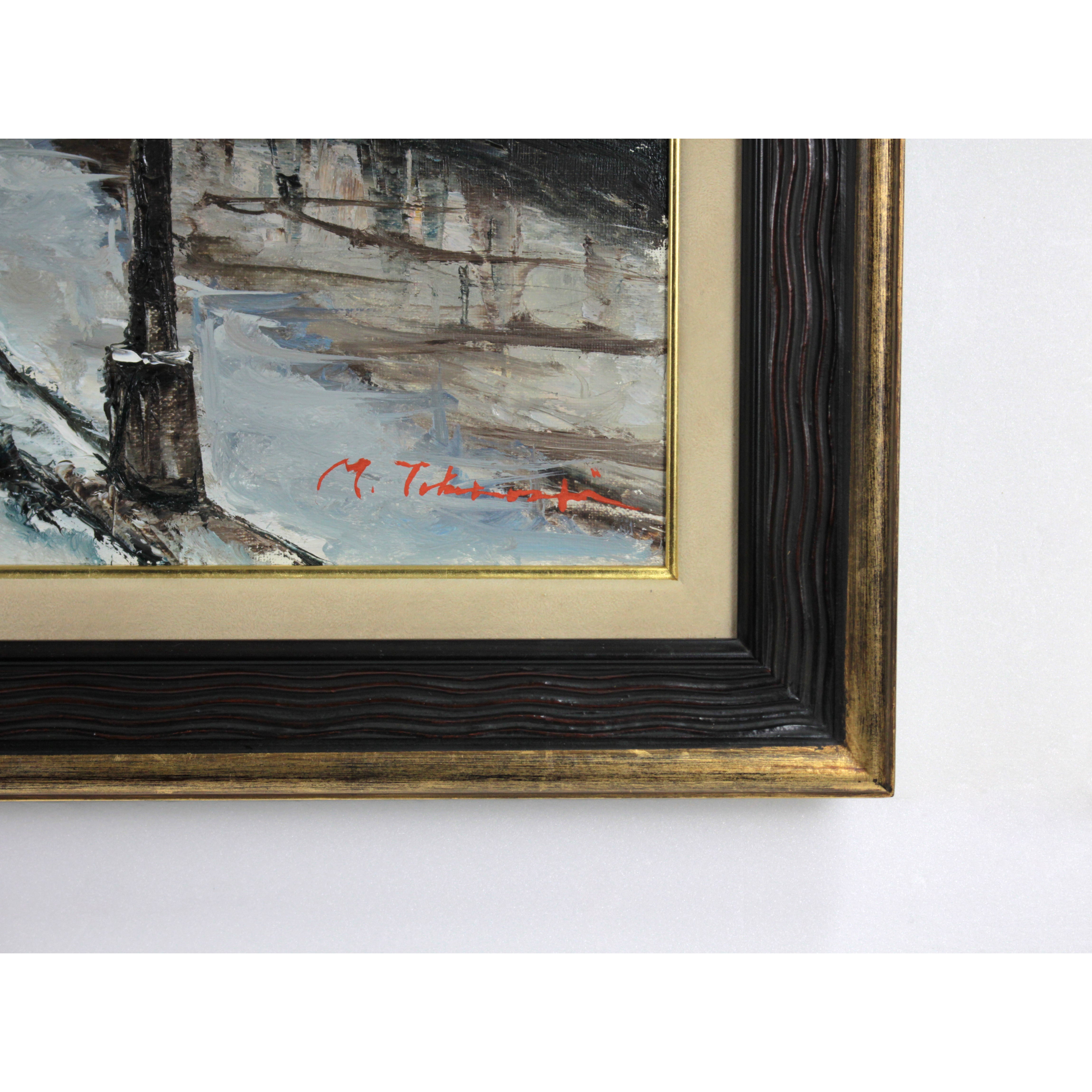 高橋益之 『小樽運河』 油彩画 - 北海道画廊