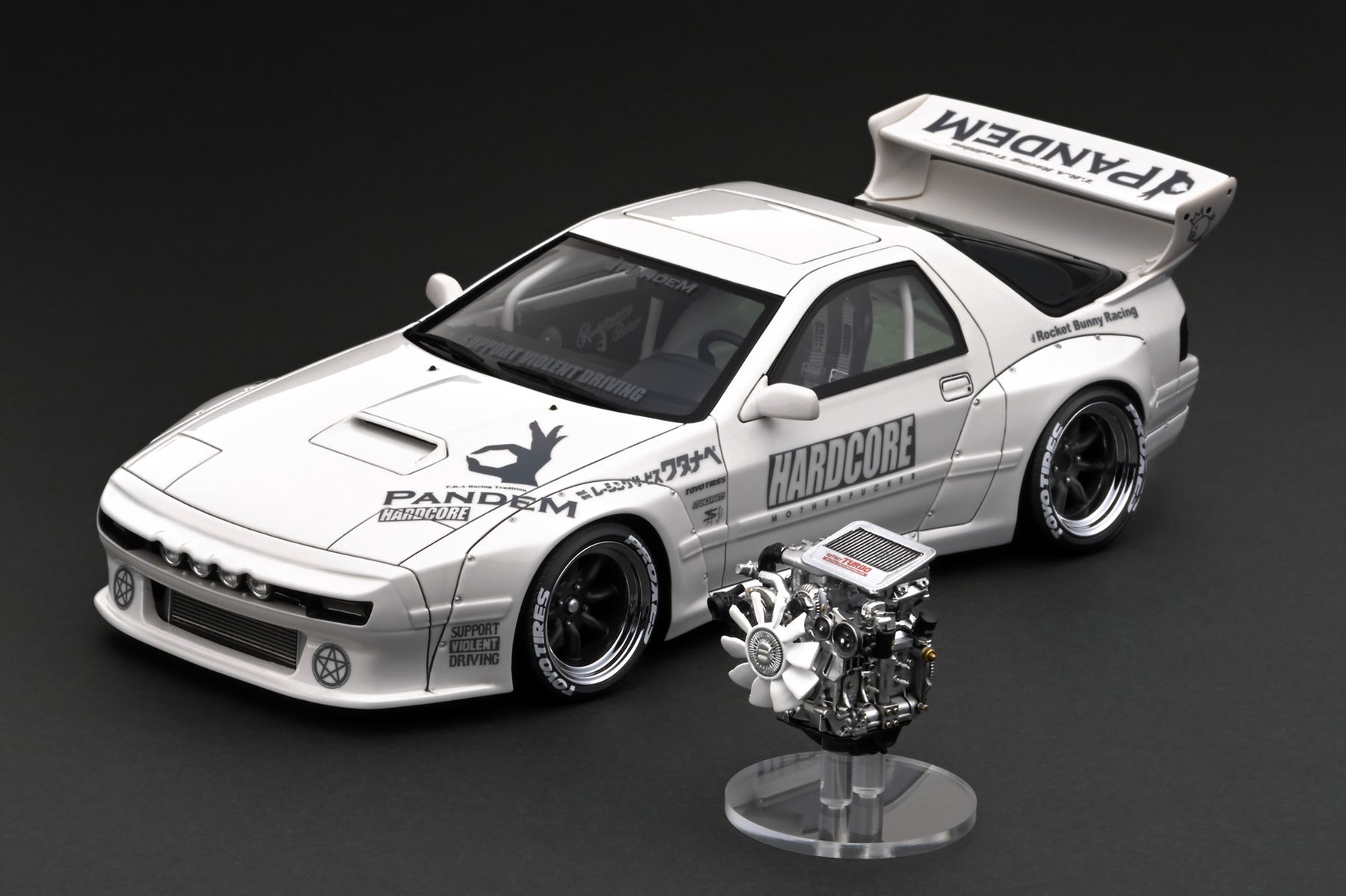 Ignition Model 1:18 PANDEM Mazda RX-7 (FC3S) - White – Horizon Diecast