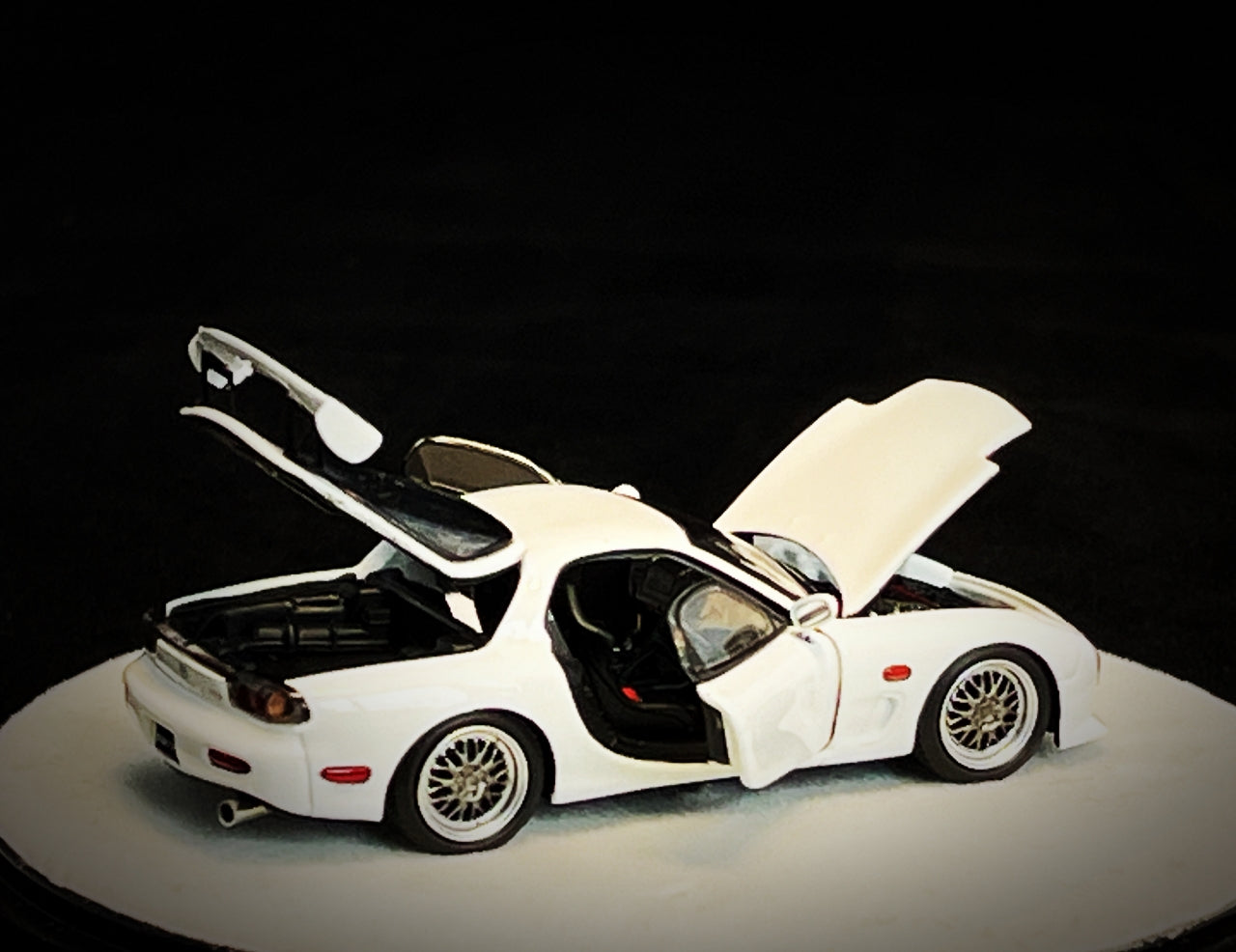 PGM 1:64 Mazda FD3S RX7 White Colour - Fully Opened Model (2