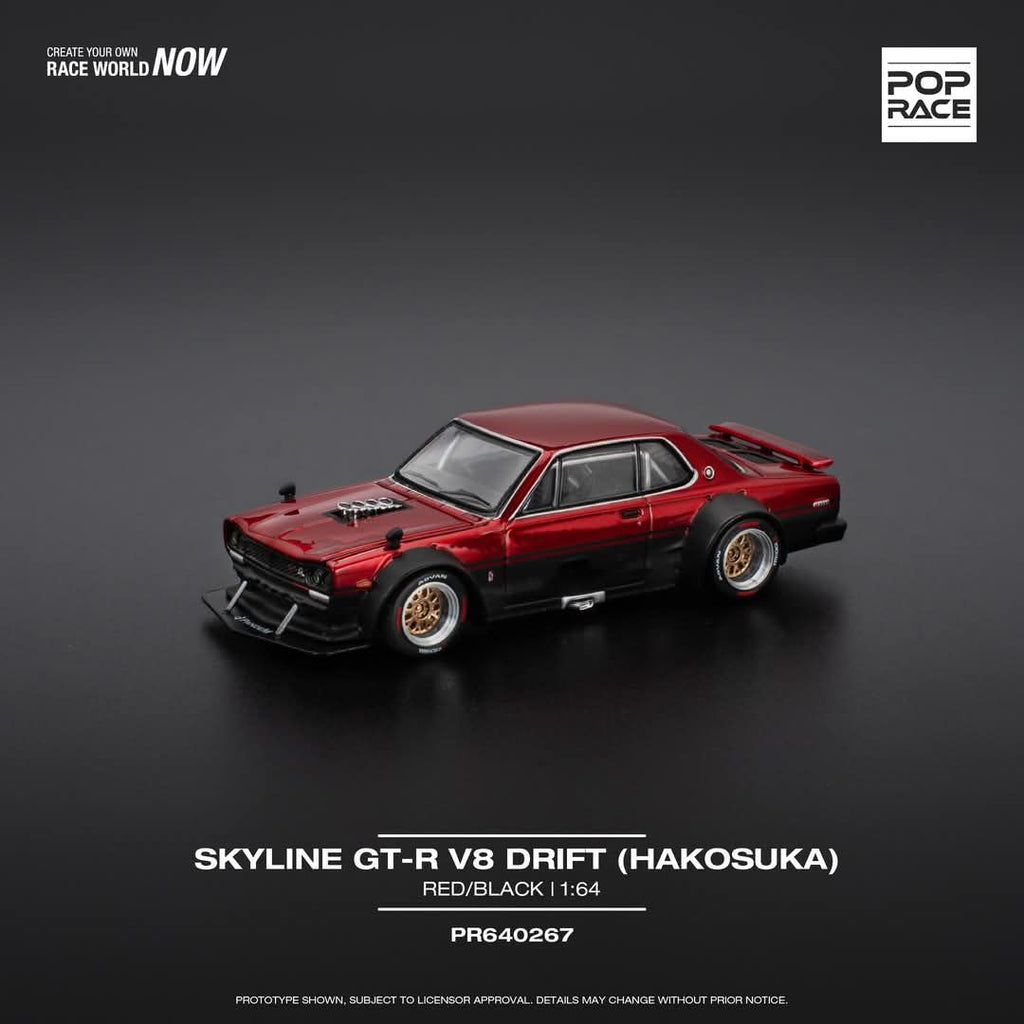 Preorder] POPRACE 1:64 NISSAN SKYLINE GT-R V8 DRIFT (HAKOSUKA