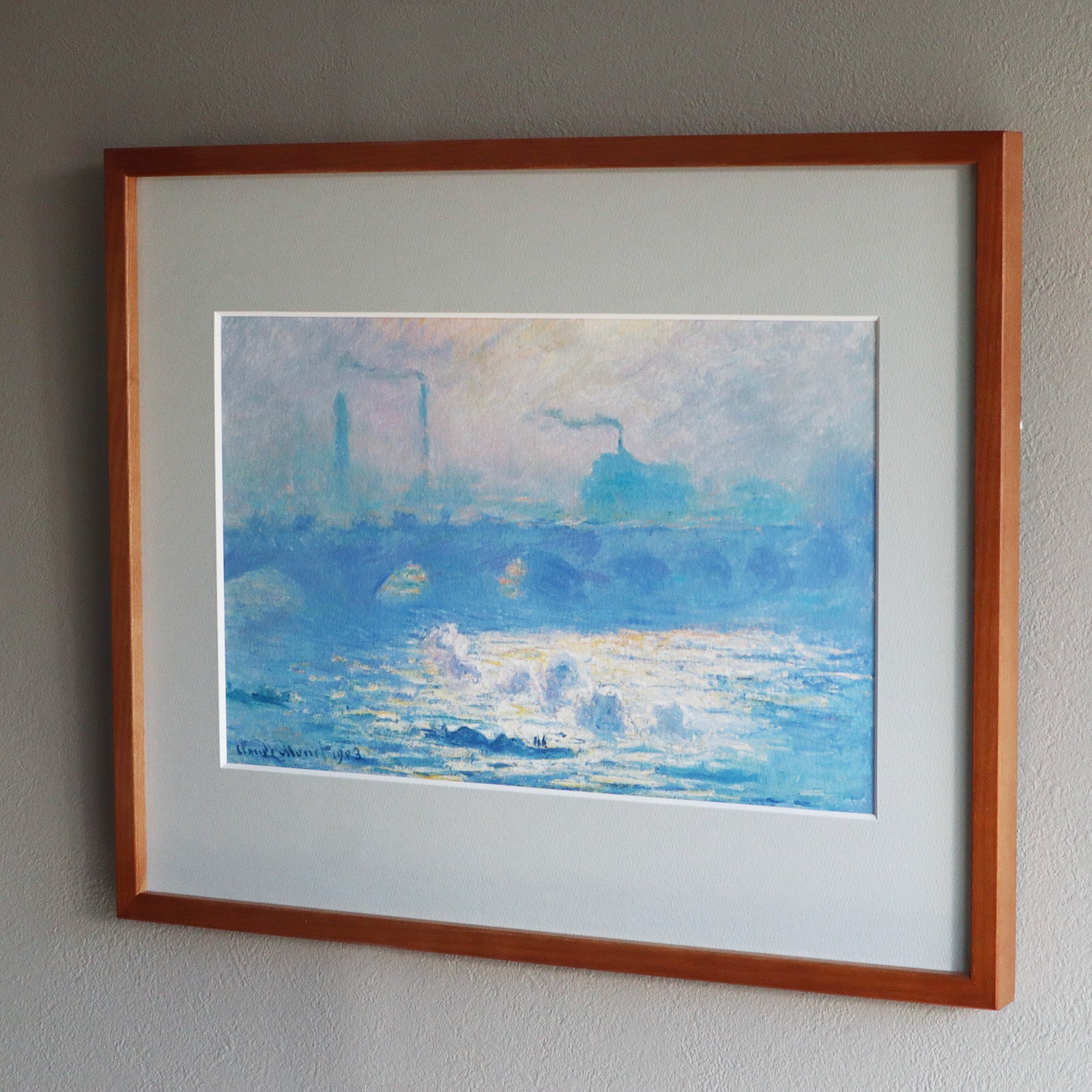 クロード・モネ 「ウォータールー橋」アートポスター（フレーム付き