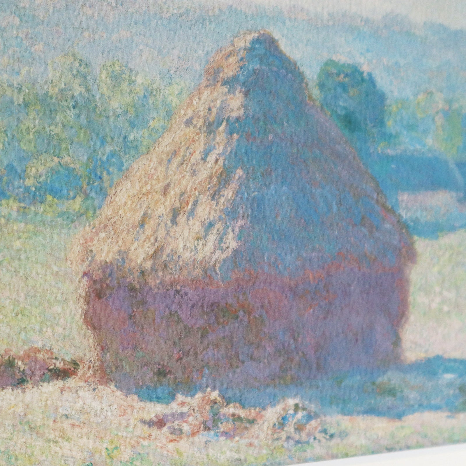 クロード・モネ 「積みわら（夏の終わり）」アートポスター（フレーム