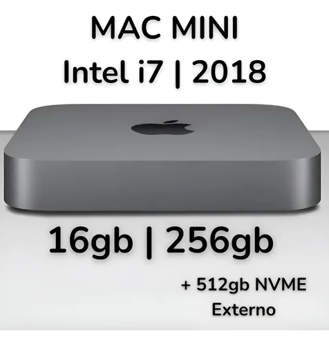 Apple Mac Mini 2018 | I7 3.2ghz | 16gb/256gb + 512gb | Usado 127