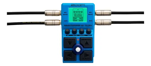 Pedal Zoom Ms-70cdr+ Multistomp Chorus, Delays E Reverbs Azul