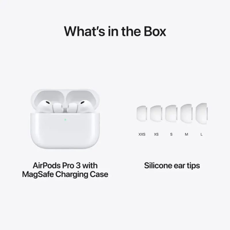 Apple AirPods Pro 3 with Active Noise Cancelling - White– Curacao