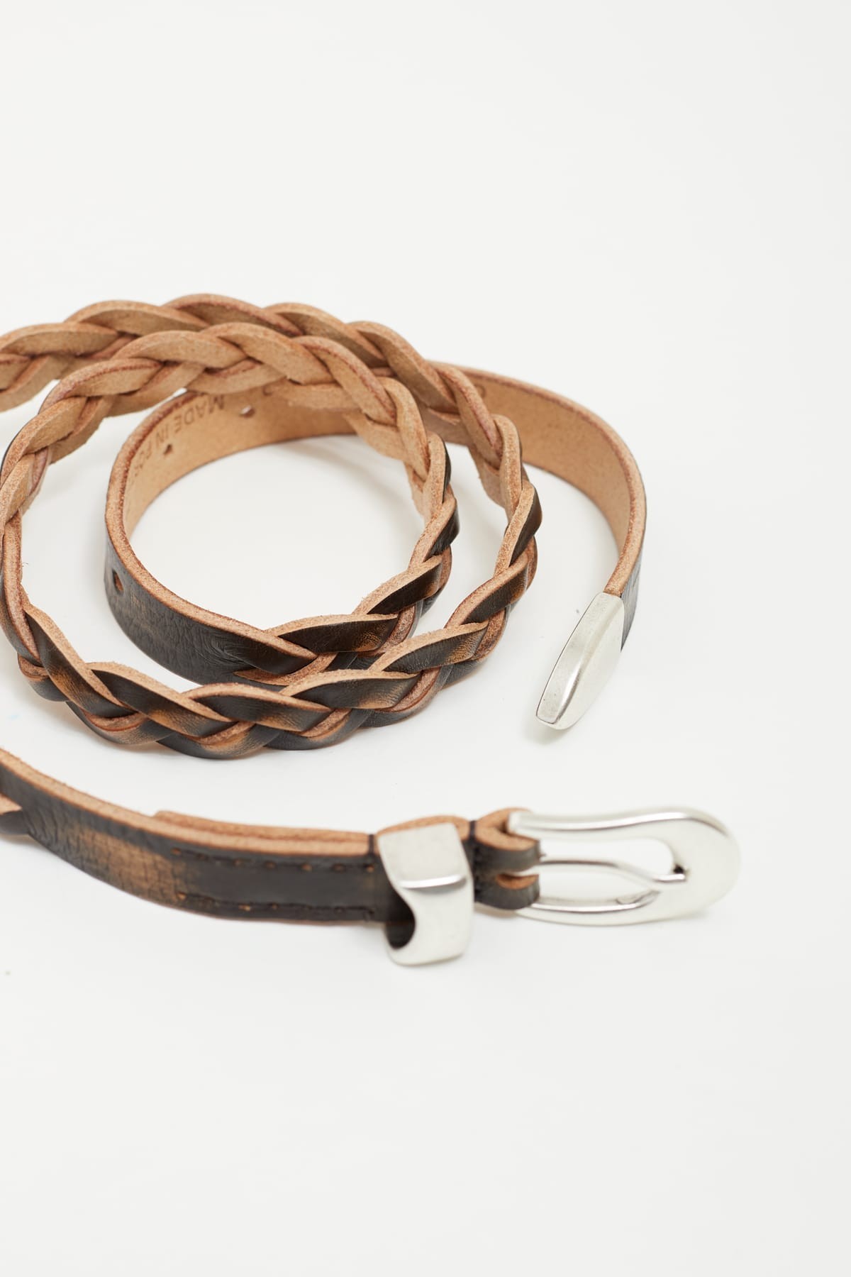 OUR LEGACY VINTAGE BLACK 2CM BRAIDED BELT | IAMNUE